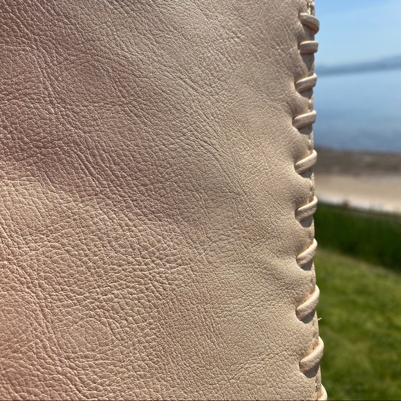 VTG LORD & TAYLOR DROP STRAP VEGAN LEATHER TOTE - Picture 8 of 10